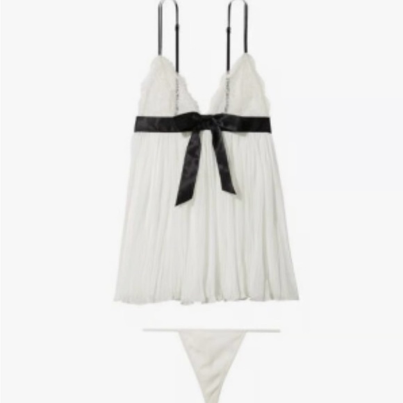 BRIDAL Victoria’s Secret Pleated Babydoll Large - Picture 2 of 3